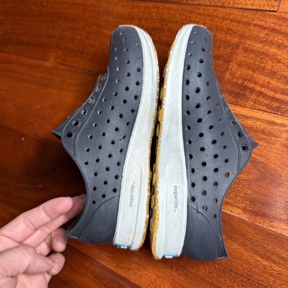 Black Perforated Water Shoes with Gum Outsole - Picture 11 of 12
